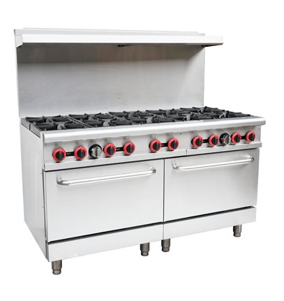 Cookline CR60 - 10 - NG 60" 10 Burner Natural Gas Range with 2 Ovens - TheChefStore.Com