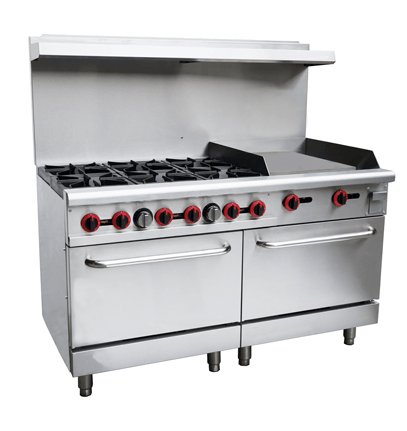 Cookline CR60 - 24G - NG 60" 6 Burner Natural Gas Range with 2 Ovens with 24" Griddle - TheChefStore.Com