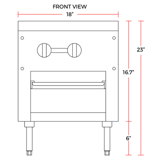 Cookline CSP1 18" Single Burner Countertop Gas Stock Pot Range - TheChefStore.Com