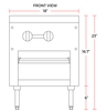 Cookline CSP2 18" Double Burner Countertop Gas Stock Pot Range - TheChefStore.Com