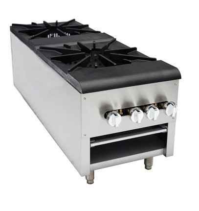 Cookline CSP2 18" Double Burner Countertop Gas Stock Pot Range - TheChefStore.Com