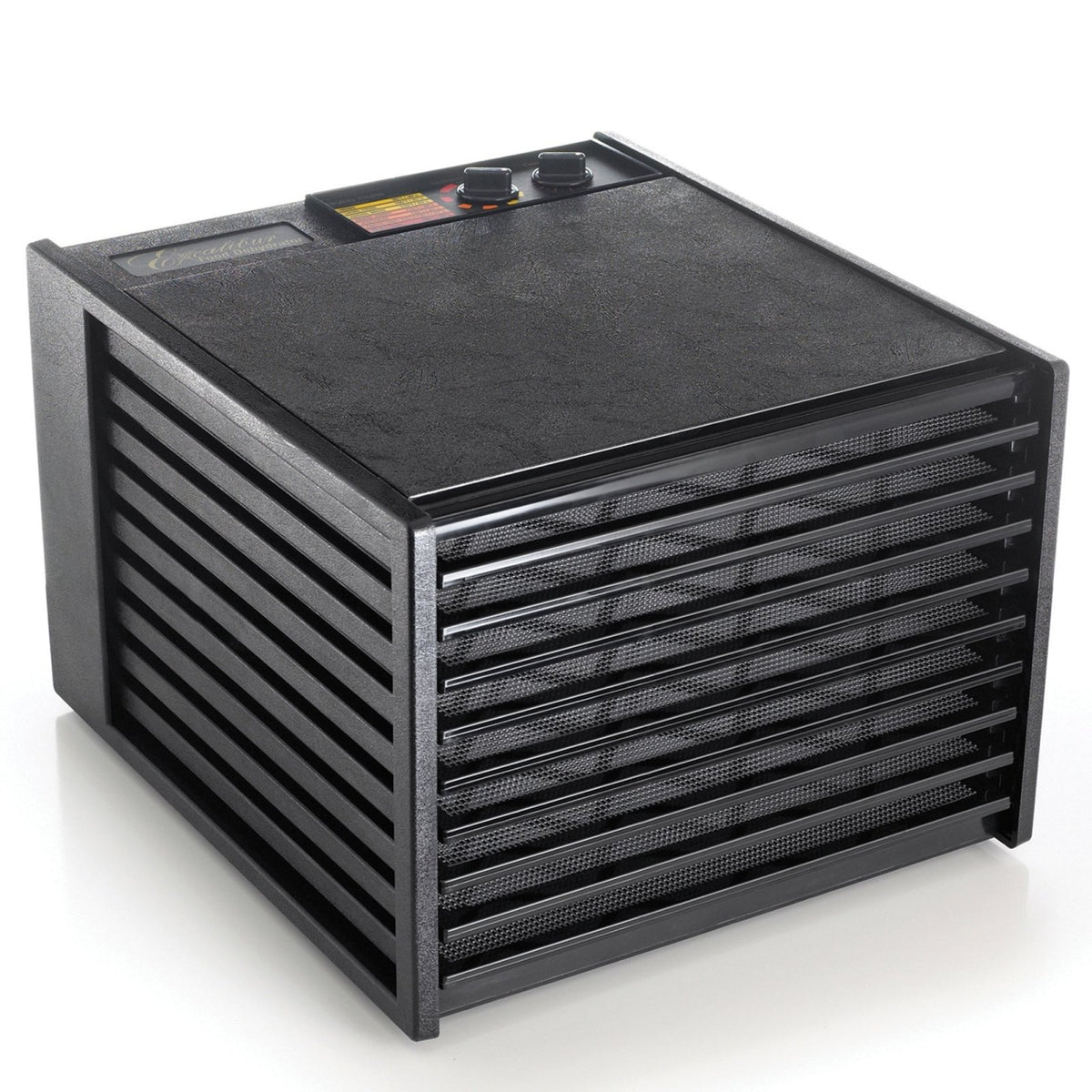 Excalibur 3926 9 - Tray Food Dehydrator with 26 - HR Timer and Adjustable Thermostat, in Black (3926TB) - TheChefStore.Com