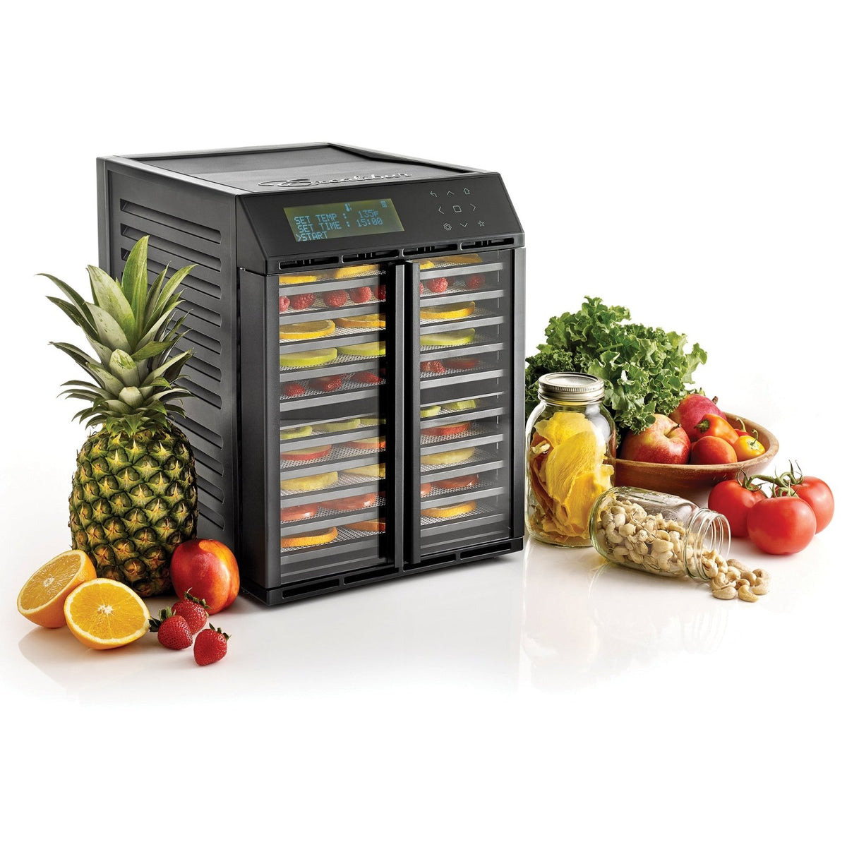 Excalibur RES10 10 - Tray Dual - Zone Food Dehydrator with Digital Control, in Black - TheChefStore.Com