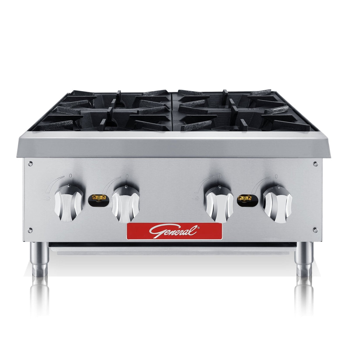 General GCHP - 24 - 4 Hot Plate, 4 Burners, 100,000 BTUs, 24", in Stainless Steel (GCHP - 24 - 4LP) - TheChefStore.Com