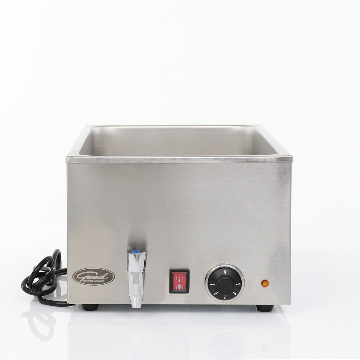 General GFW - 100D Electric Countertop Food Warmer with Drain, in Stainless Steel - TheChefStore.Com