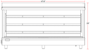 Marchia MHCC186 48" Heated Dual Access Countertop Display, Front & Rear Access, Stainless Steel - TheChefStore.Com