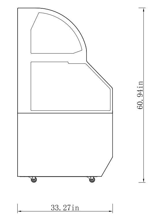 Marchia MSTAR60 60" Black Dual Service Open Air Display Case Merchandiser - TheChefStore.Com