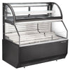 Marchia MSTAR60 60" Black Dual Service Open Air Display Case Merchandiser - TheChefStore.Com