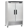 Maxx Cold MCF - 49FDHC Double Door Reach - In Freezer, Bottom Mount, 54"W, 49 cu. ft. Storage Capacity, in Stainless Steel - TheChefStore.Com