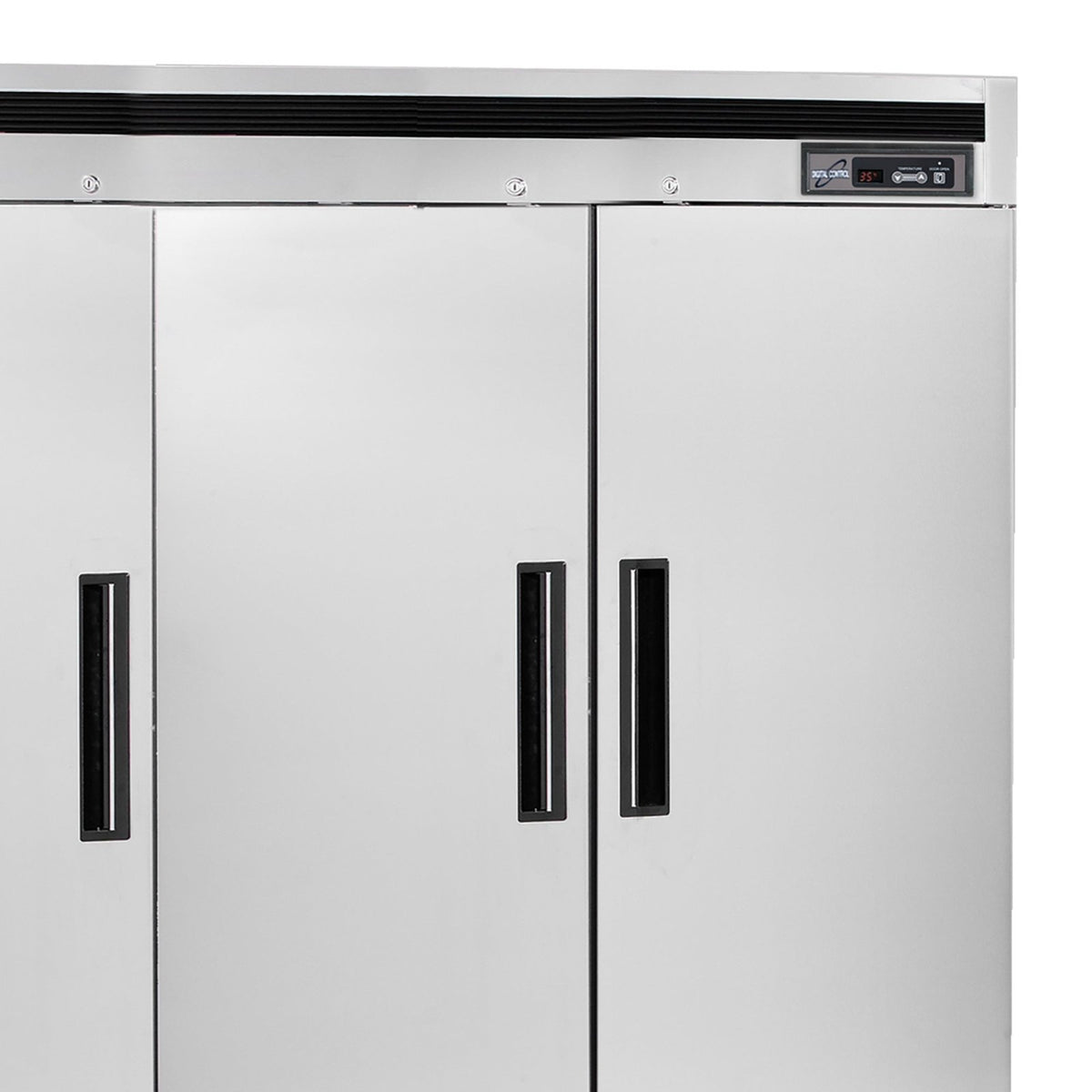 Maxx Cold MCF - 72FDHC Triple Door Reach - In Freezer, Bottom Mount, 81"W, 72 cu. ft. Storage Capacity, in Stainless Steel - TheChefStore.Com