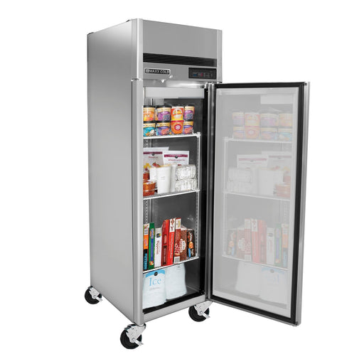 Maxx Cold MCFT - 23FDHC Single Door Reach - In Freezer, Top Mount, 27"W, 23 cu. ft. Storage Capacity, Energy Star Rated, in Stainless Steel - TheChefStore.Com