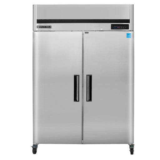 Maxx Cold MCFT - 49FDHC Double Door Reach - In Freezer, Top Mount, 54"W, 49 cu. ft. Storage Capacity, Energy Star Rated, in Stainless Steel - TheChefStore.Com