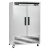 Maxx Cold MCR - 49FDHC Double Door Reach - In Refrigerator, Bottom Mount, 54"W, 42.8 cu. ft. Storage Capacity, in Stainless Steel - TheChefStore.Com