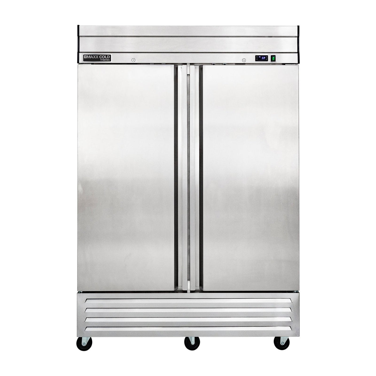 Maxx Cold MVF - 49FD V - Series 2 Door Reach - In Freezer, Bottom Mount, 54"W, 42 cu. ft. Storage Capacity, in Stainless Steel (MVF - 49FDHC) - TheChefStore.Com