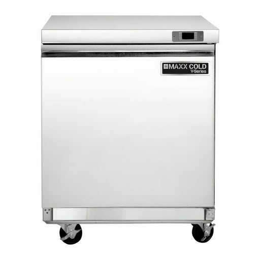 Maxx Cold MVF29UHC V - Series 1 Door Undercounter Freezer, 29"W, 7.8 cu ft, in Stainless Steel - TheChefStore.Com