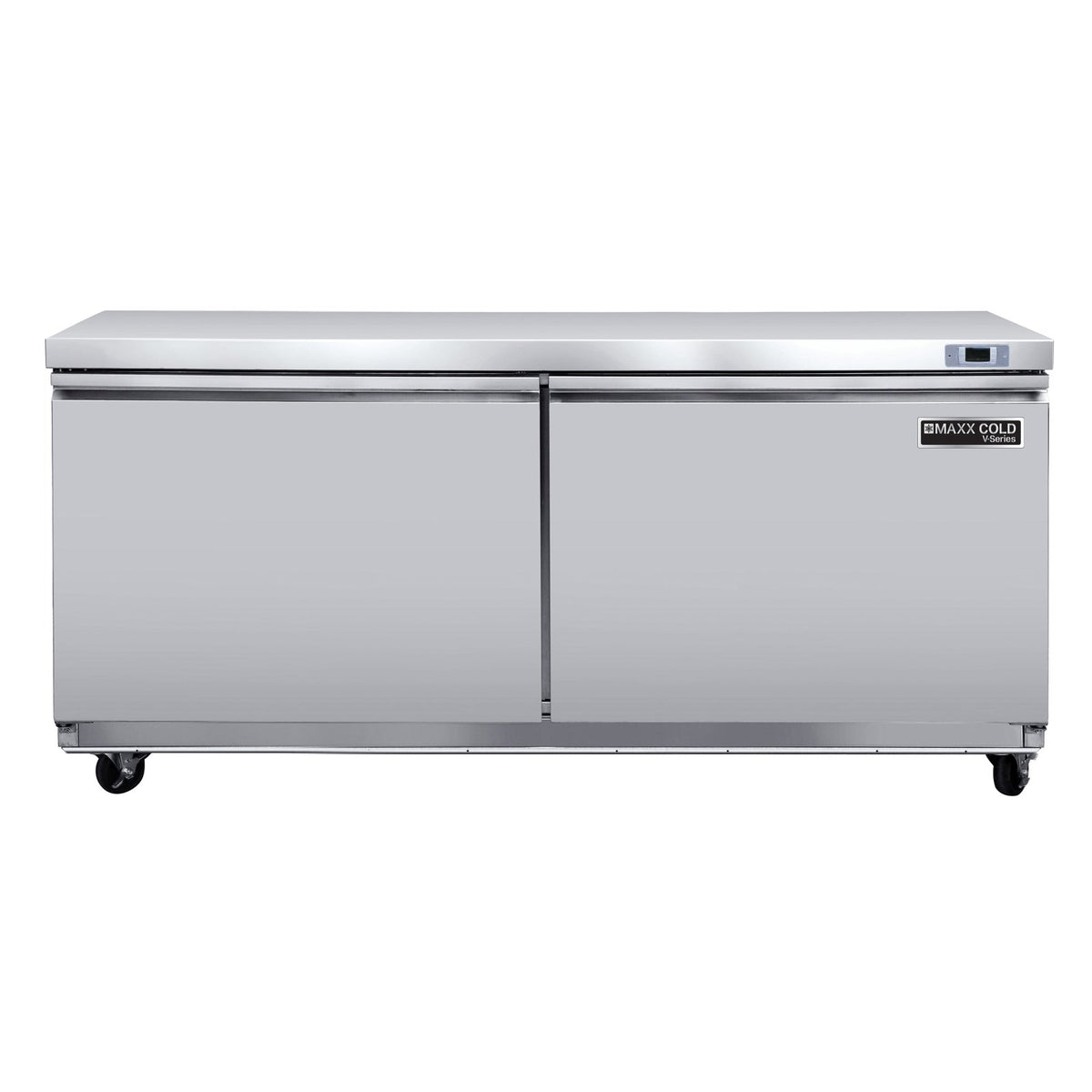 Maxx Cold MVF60UHC V - Series 2 Door Undercounter Freezer, 60"W, 18.5 cu ft, in Stainless Steel - TheChefStore.Com