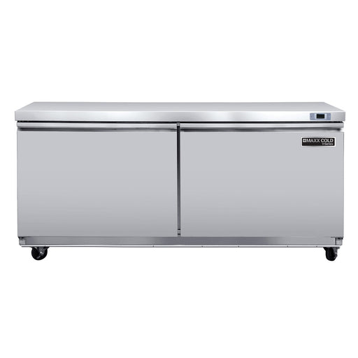 Maxx Cold MVF60UHC V - Series 2 Door Undercounter Freezer, 60"W, 18.5 cu ft, in Stainless Steel - TheChefStore.Com