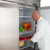 Maxx Cold MVR - 49FD V - Series 2 Solid Door Reach - In Refrigerator, Bottom Mount, 54"W, 42 cu. ft. Storage Capacity, in Stainless Steel (MVR - 49FDHC) - TheChefStore.Com