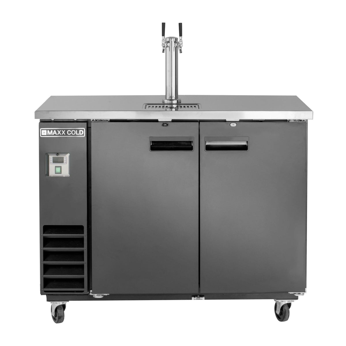 Maxx Cold MXBD48 - 1BHC X - Series Single Tower, 2 Tap Beer Dispenser, 47.5"W, 10.5 cu. ft. - TheChefStore.Com