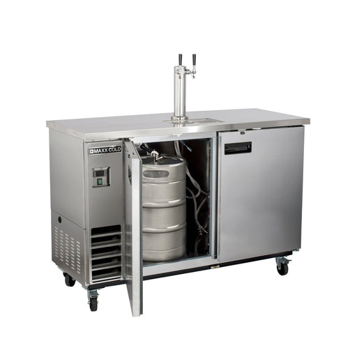 Maxx Cold MXBD48 - 1SHC X - Series Single Tower, 2 Tap Beer Dispenser, 47.5"W, 10.5 cu. ft. - TheChefStore.Com