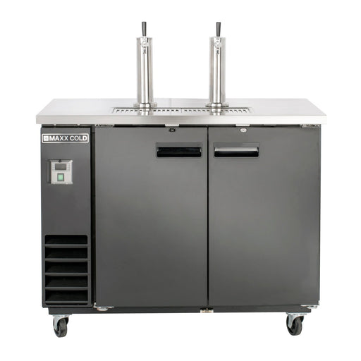 Maxx Cold MXBD48 - 2BHC X - Series Dual Tower, 2 Tap Beer Dispenser, 47.5"W, 10.5 cu. ft. - TheChefStore.Com