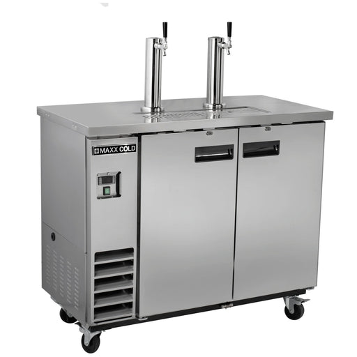 Maxx Cold MXBD48 - 2SHC X - Series Dual Tower, 2 Tap Beer Dispenser, 47.5"W, 10.5 cu. ft. - TheChefStore.Com