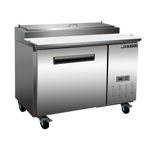 Maxx Cold MXCPP50HC X - Series One - Door Refrigerated Pizza Prep Table, 47.4"W, 12 cu. ft. Storage Capacity, Equipped with - TheChefStore.Com