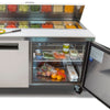 Maxx Cold MXCR60SHC X - Series Two - Door Refrigerated Sandwich and Salad Prep Station, 61"W, 15.5. cu. ft. Storage Capacity, in Stainless Steel - TheChefStore.Com