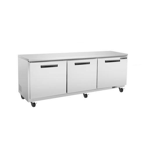 Maxx Cold MXCR72UHC X - Series Triple Door Undercounter Refrigerator, 72"W, 18 cu. ft. Storage Capacity, in Stainless Steel - TheChefStore.Com