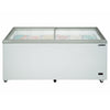 Maxx Cold MXDC - 12 X - Series Ice Cream Dipping Cabinet Freezer with Curved Glass Sneeze Guard, 70"W, 16 cu. ft. Storage Capacity, Holds up to - TheChefStore.Com