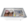 Maxx Cold MXF52F X - Series Sliding Glass Top Mobile Ice Cream Display Freezer, 52"W, 11 cu. ft. Storage Capacity, in White - TheChefStore.Com
