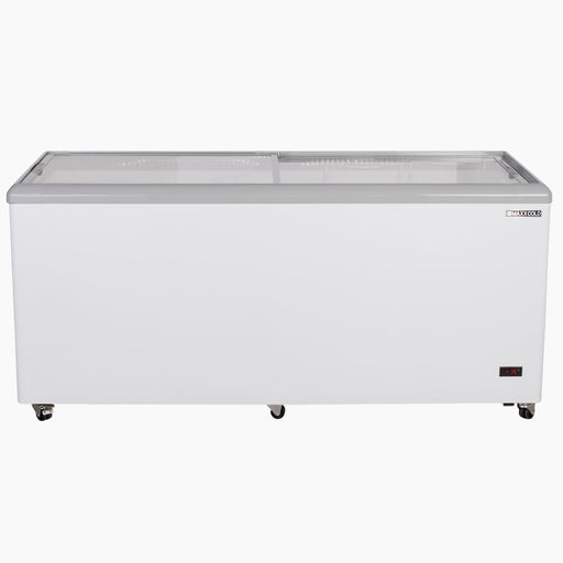 Maxx Cold MXF71F X - Series Sliding Glass Top Mobile Ice Cream Display Freezer, 71"W, 16 cu. ft. Storage Capacity, in White - TheChefStore.Com