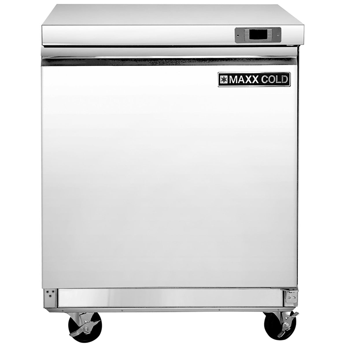Maxx Cold MXSF29UHC Single Door Undercounter Freezer, 27.5"W, 6.7 cu. ft. Storage Capacity, in Stainless Steel - TheChefStore.Com