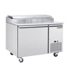 Maxx Cold MXSPP50HC One - Door Refrigerated Pizza Prep Table, 47"W, 10.95 cu. ft. Storage Capacity, Equipped with - TheChefStore.Com