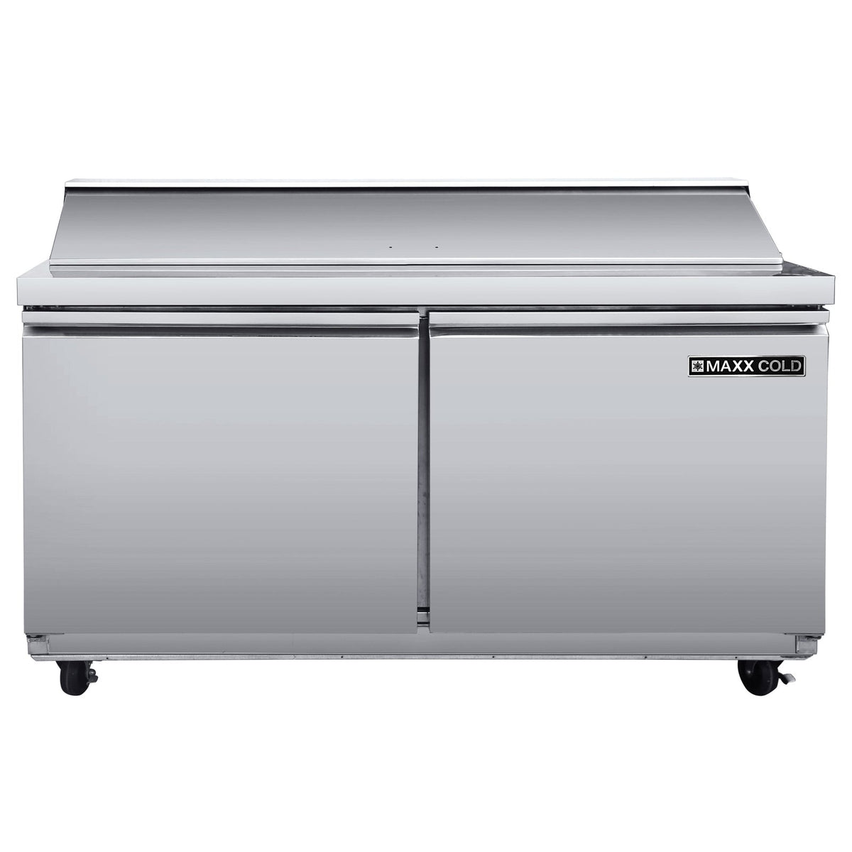 Maxx Cold MXSR60SHC Two - Door Refrigerated Sandwich and Salad Prep Station, 61.2"W, 17.83 cu. ft. Storage Capacity, Equipped with - TheChefStore.Com