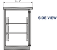 Migali C - BB48SG - HC 48" Sliding Glass Door Back Bar Refrigerator, 2 Door, All Steel, Side Mount Compressor - TheChefStore.Com