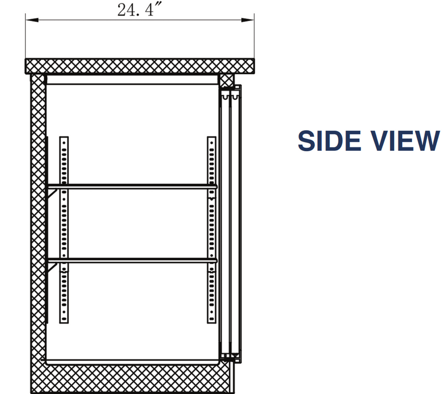 Migali C - BB48SG - HC 48" Sliding Glass Door Back Bar Refrigerator, 2 Door, All Steel, Side Mount Compressor - TheChefStore.Com