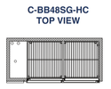 Migali C - BB48SG - HC 48" Sliding Glass Door Back Bar Refrigerator, 2 Door, All Steel, Side Mount Compressor - TheChefStore.Com