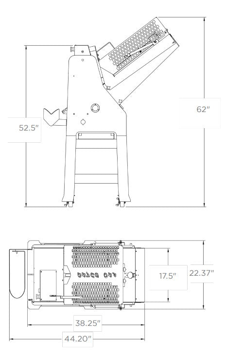 Oliver 797 - N Gravity Feed Bread Slicer, 16" Wide - TheChefStore.Com