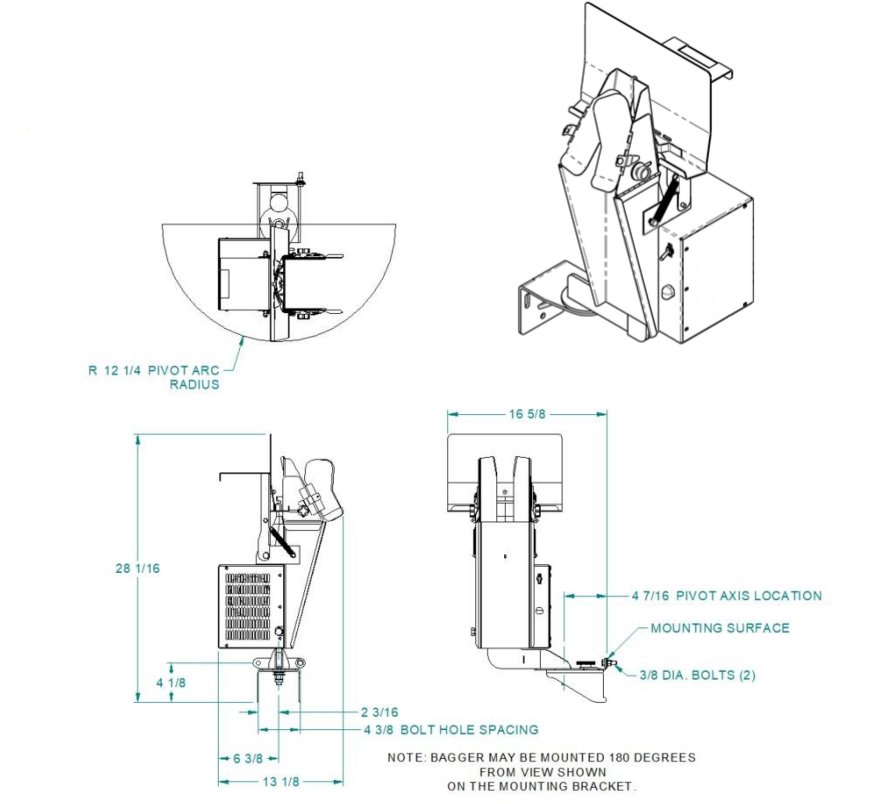 Oliver MV - 1170 Vertical Airbagger with Mounting Bracket - TheChefStore.Com