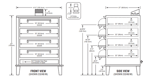 Peerless 2324B Multi - deck Four Pan Bake Gas Deck Oven - TheChefStore.Com