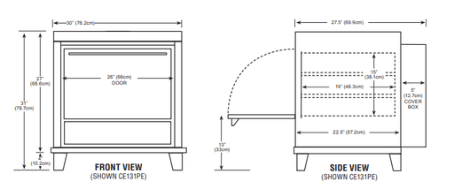 Peerless CE131PE One Door Three Shelves Electric Pizza Oven - TheChefStore.Com