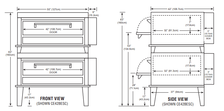 Peerless CE42BESC Double Deck Electric Bake Oven - TheChefStore.Com