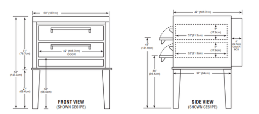 Peerless CE61PE Twin Deck Electric Pizza Oven