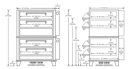 Peerless CE61PESC Two Twin Deck Electric Pizza Oven - TheChefStore.Com