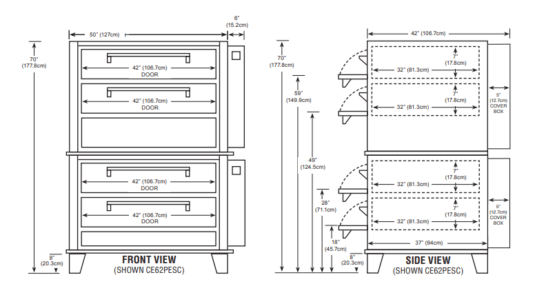 Peerless CE61PESC Two Twin Deck Electric Pizza Oven - TheChefStore.Com