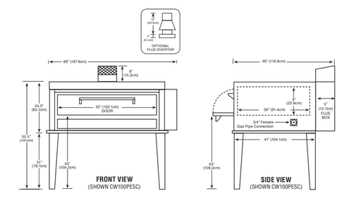 Peerless CW100PESC Single Deck Electronic Gas Pizza Oven - TheChefStore.Com