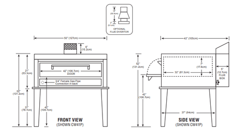 Peerless CW41P Single Deck Gas Pizza Oven - TheChefStore.Com