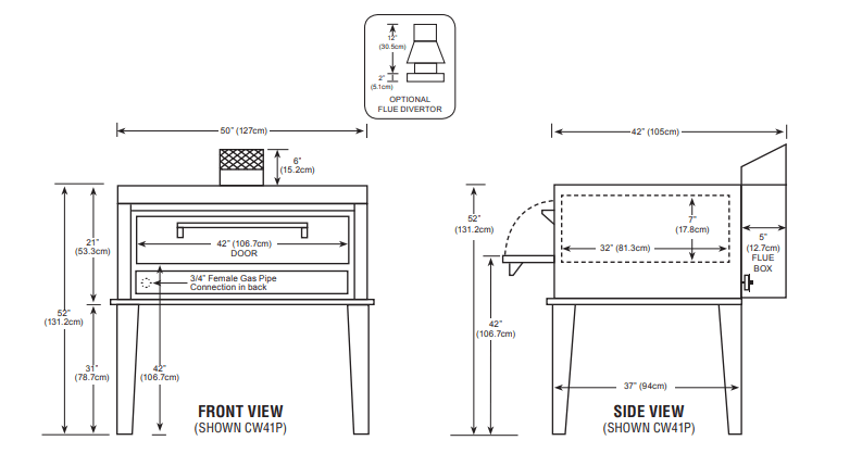 Peerless CW41P Single Deck Gas Pizza Oven - TheChefStore.Com