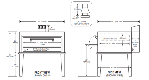 Peerless CW51B Single Roast Deck Gas Bake Oven - TheChefStore.Com